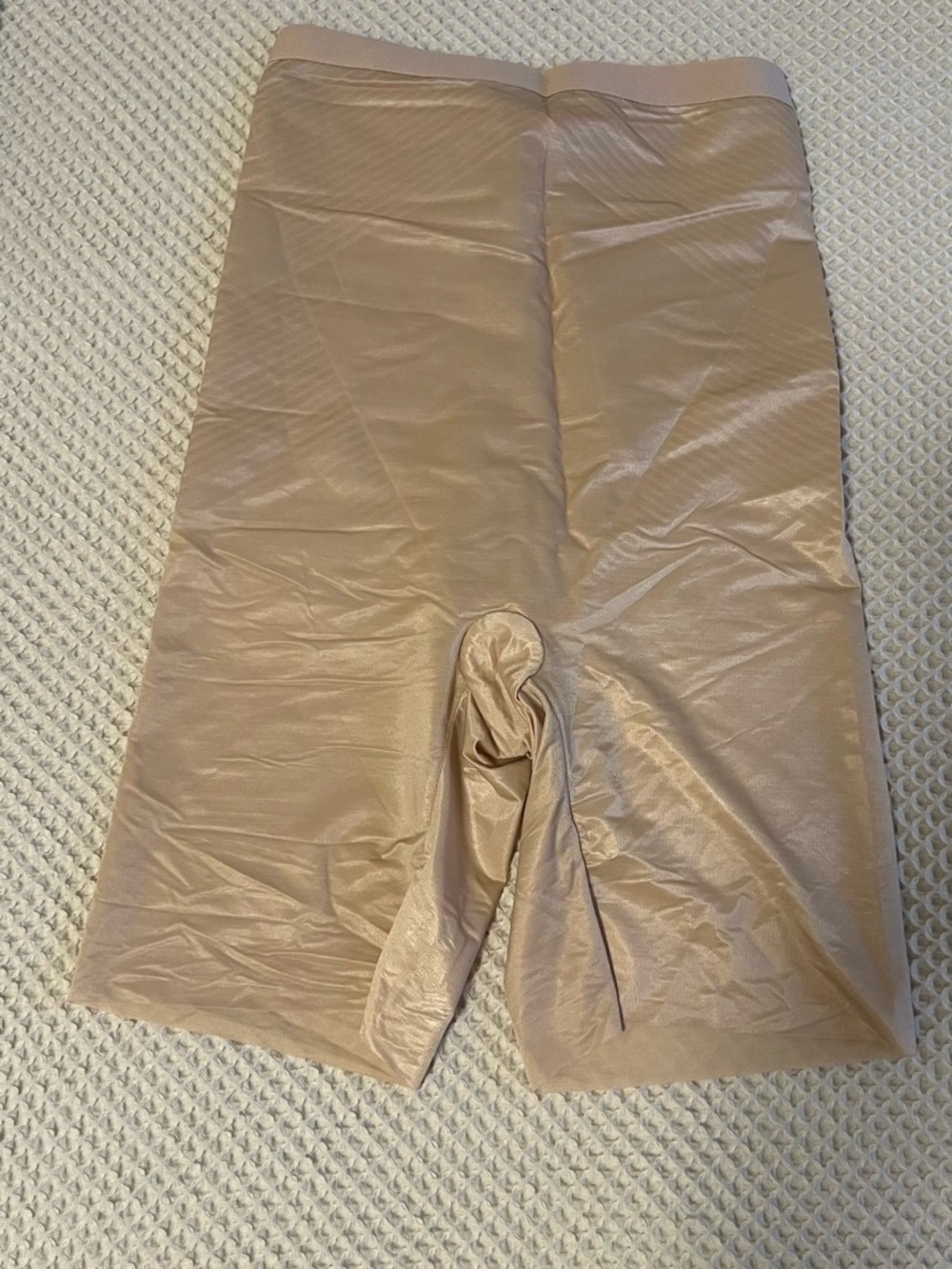 SPANX SMALL High-Waist Nude Shaping Bodysuit Shorts - Picture 8 of 10
